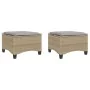 Taburetes de jardín con cojines 2 uds beige 55x55x36 cm von , Hocker für den Außenbereich - Ref: Foro24-4108249, Preis: 126,7...