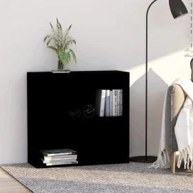 Estantería de madera de ingeniería negra 80x30x76,5 cm by , Bookcases and shelves - Ref: Foro24-801000, Price: 50,71 €, Disco...