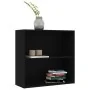 Estantería de madera de ingeniería negra 80x30x76,5 cm by , Bookcases and shelves - Ref: Foro24-801000, Price: 50,61 €, Disco...