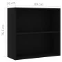 Estantería de madera de ingeniería negra 80x30x76,5 cm by , Bookcases and shelves - Ref: Foro24-801000, Price: 50,61 €, Disco...