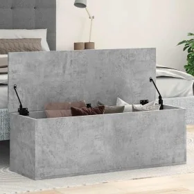 Caja de almacenaje madera ingeniería gris hormigón 102x35x35 cm by , Storage trunks - Ref: Foro24-840691, Price: 84,91 €, Dis...