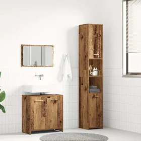 Juego de muebles de baño 3 piezas madera ingeniería envejecida von , Badezimmermöbel - Ref: Foro24-3328561, Preis: 155,19 €, ...