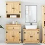 Juego de muebles de baño Corona 3 pzas madera maciza pino von , Badezimmermöbel - Ref: Foro24-3334638, Preis: 312,35 €, Rabat...