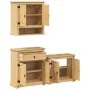 Juego de muebles de baño Corona 3 pzas madera maciza pino von , Badezimmermöbel - Ref: Foro24-3334638, Preis: 312,35 €, Rabat...