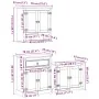 Juego de muebles de baño Corona 3 pzas madera maciza pino von , Badezimmermöbel - Ref: Foro24-3334638, Preis: 312,35 €, Rabat...