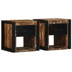Mesilla de noche multicolor 40x35x40 cm madera maciza reciclada de , Mesitas de noche - Ref: Foro24-4015952, Precio: 158,86 €...