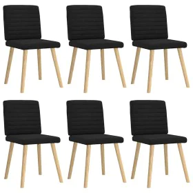 Sillas de comedor giratorias 6 unidades tela negras de , Sillas de comedor - Ref: Foro24-3315546, Precio: 296,03 €, Descuento: %