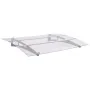 Marquesina para puerta PC plata y transparente 150x90 cm PET de , Toldos - Ref: Foro24-144829, Precio: 116,23 €, Descuento: %