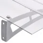 Marquesina para puerta PC plata y transparente 150x90 cm PET de , Toldos - Ref: Foro24-144829, Precio: 116,23 €, Descuento: %
