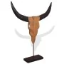 Escultura de calavera de toro de teca 66x15x88 cm de , Figuras, esculturas y estatuas - Ref: Foro24-244566, Precio: 104,56 €,...