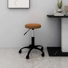 Silla de oficina giratoria de terciopelo marrón by , Office chairs - Ref: Foro24-333172, Price: 51,12 €, Discount: %