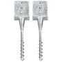 Picas de tierra 2 uds acero galvanizado plateado 14x14x58 cm von , Spikes zur Verankerung im Boden - Ref: Foro24-145445, Prei...