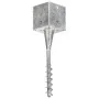 Picas de tierra 2 uds acero galvanizado plateado 14x14x58 cm von , Spikes zur Verankerung im Boden - Ref: Foro24-145445, Prei...