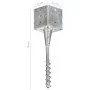 Picas de tierra 2 uds acero galvanizado plateado 14x14x58 cm von , Spikes zur Verankerung im Boden - Ref: Foro24-145445, Prei...