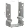 Anclajes de valla 12 uds acero galvanizado plateado9x6x15 cm by , Spikes for anchoring in the ground - Ref: Foro24-145334, Pr...