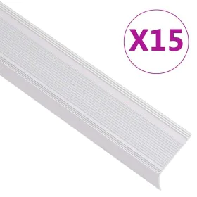 Perfiles de peldaños forma de L 15 uds aluminio plata 100 cm by , Stairs - Ref: Foro24-146761, Price: 46,90 €, Discount: %