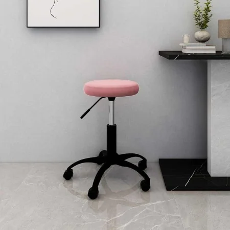 Silla de oficina giratoria de terciopelo rosa de , Sillas de oficina - Ref: Foro24-333179, Precio: 55,47 €, Descuento: %