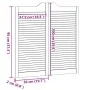 Puertas batientes diseño de lamas 2 par blanco 100x100 cm von , Türen für zu Hause - Ref: Foro24-4107147, Preis: 152,07 €, Ra...