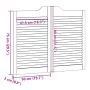Puertas batientes diseño de lamas 1 par 80x100cm madera pino von , Türen für zu Hause - Ref: Foro24-4107130, Preis: 62,47 €, ...