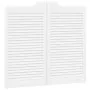 Puertas batientes diseño de lamas 2 par blanco 90x100 cm von , Türen für zu Hause - Ref: Foro24-4107145, Preis: 136,38 €, Rab...