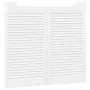 Puertas batientes diseño de lamas 2 par blanco 90x100 cm von , Türen für zu Hause - Ref: Foro24-4107145, Preis: 136,38 €, Rab...
