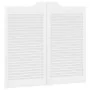 Puertas batientes diseño de lamas 2 par blanco 90x100 cm von , Türen für zu Hause - Ref: Foro24-4107145, Preis: 136,38 €, Rab...