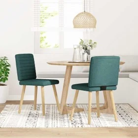 Sillas de comedor 2 unidades tela verde oscuro von , Essstühle - Ref: Foro24-4101179, Preis: 103,21 €, Rabatt: %