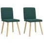 Sillas de comedor 2 unidades tela verde oscuro de , Sillas de comedor - Ref: Foro24-4101179, Precio: 103,21 €, Descuento: %