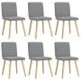 Sillas de comedor 6 unidades de tela gris claro de , Sillas de comedor - Ref: Foro24-3315544, Precio: 296,00 €, Descuento: %