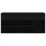 Banco zapatero roble negro 102x30,5x45 cm madera de ingeniería von , Schuhregale und Schuhorganisatoren - Ref: Foro24-859137,...