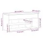 Banco zapatero roble negro 102x30,5x45 cm madera de ingeniería von , Schuhregale und Schuhorganisatoren - Ref: Foro24-859137,...
