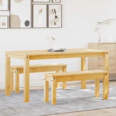 Juego de comedor Panama 3 pzas madera maciza de pino de , muebles para cocinas y comedores - Ref: Foro24-3345173, Precio: 343...