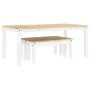 Juego de comedor Panama 3 pzas madera maciza de pino blanco by , Furniture sets for kitchens and dining rooms - Ref: Foro24-3...