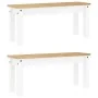 Juego de comedor Panama 3 pzas madera maciza de pino blanco by , Furniture sets for kitchens and dining rooms - Ref: Foro24-3...