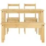 Juego de comedor Panama 4 pzas madera maciza de pino by , Furniture sets for kitchens and dining rooms - Ref: Foro24-3345167,...