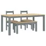 Juego de comedor Panama 4 pzas madera maciza de pino gris by , Furniture sets for kitchens and dining rooms - Ref: Foro24-334...