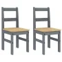 Juego de comedor Panama 4 pzas madera maciza de pino gris by , Furniture sets for kitchens and dining rooms - Ref: Foro24-334...