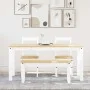 Juego de comedor Panama 4 pzas madera maciza de pino blanco de , muebles para cocinas y comedores - Ref: Foro24-3345178, Prec...