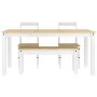 Juego de comedor Panama 4 pzas madera maciza de pino blanco de , muebles para cocinas y comedores - Ref: Foro24-3345178, Prec...