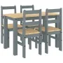 Juego de comedor Panama 5 pzas madera maciza de pino gris by , Furniture sets for kitchens and dining rooms - Ref: Foro24-334...