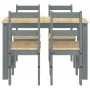 Juego de comedor Panama 5 pzas madera maciza de pino gris by , Furniture sets for kitchens and dining rooms - Ref: Foro24-334...