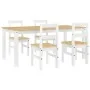 Juego de comedor Panama 5 pzas madera maciza de pino blanco by , Furniture sets for kitchens and dining rooms - Ref: Foro24-3...