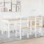 Juego de comedor Panama 5 pzas madera maciza de pino blanco by , Furniture sets for kitchens and dining rooms - Ref: Foro24-3...