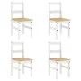 Juego de comedor Panama 5 pzas madera maciza de pino blanco by , Furniture sets for kitchens and dining rooms - Ref: Foro24-3...