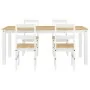 Juego de comedor Panama 5 pzas madera maciza de pino blanco by , Furniture sets for kitchens and dining rooms - Ref: Foro24-3...