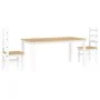 Juego de comedor Panama 3 pzas madera maciza de pino blanco by , Furniture sets for kitchens and dining rooms - Ref: Foro24-3...