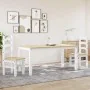 Juego de comedor Panama 3 pzas madera maciza de pino blanco by , Furniture sets for kitchens and dining rooms - Ref: Foro24-3...