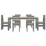 Juego de comedor Panama 7 pzas madera maciza de pino gris by , Furniture sets for kitchens and dining rooms - Ref: Foro24-334...