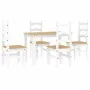 Juego de comedor Panama 5 pzas madera maciza de pino blanco by , Furniture sets for kitchens and dining rooms - Ref: Foro24-3...