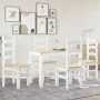 Juego de comedor Panama 5 pzas madera maciza de pino blanco by , Furniture sets for kitchens and dining rooms - Ref: Foro24-3...